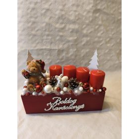 Adventi box piros macis