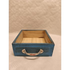  Vintage fa dekor fiók kék