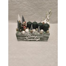 Adventi box mély zöld