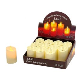 Ledes Gyertya 7,5x5cm melegfényű 12 db