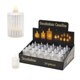 Ledes Gyertya 3,8x8cm melegfényű 24 db