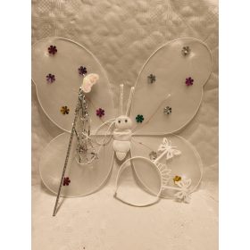 Csillogó Fehér pillangó kiegészítő szett