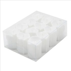 Ledes Mécses 5x3,5cm hidegfehér 12 db