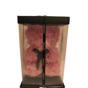 Rózsamackó ajándékobozban 20x28 cm Rózsaszín