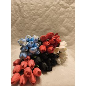 Gumi tulipán csokros 34 cm 50 szálas vegyes