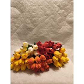 Gumi tulipán csokros 34 cm 50 szálas vegyes III