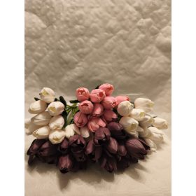 Gumi tulipán csokros 34 cm 50 szálas vegyes IIII