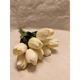 Gumi tulipán csokros 34 cm 10 szálas sárga