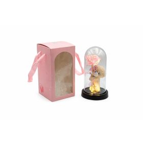 Maci Rózsával üvegbúrában 11x21 cm